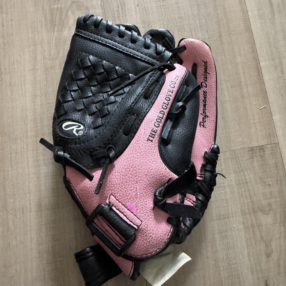 Rawlings PL105PB Players Series Baseball Glove 10.5" Pink Black Youth Girls RHT